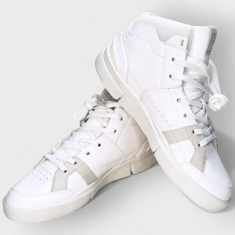 On Roger Clubhouse Mid Women’s Shoes White Sand Size 10 New with Box - Picture 7 of 15